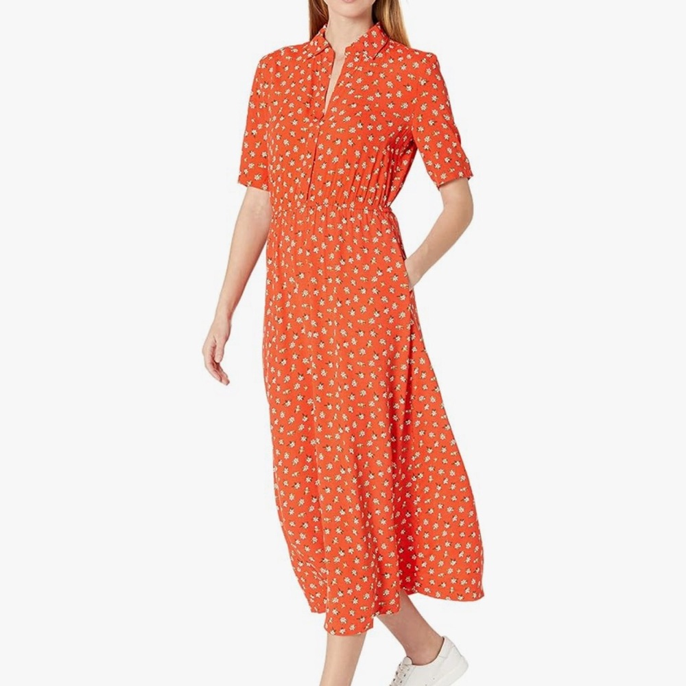 BB Dakota by Steve Madden Red Floral Midi Dress